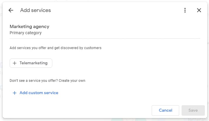 add services in google business profile