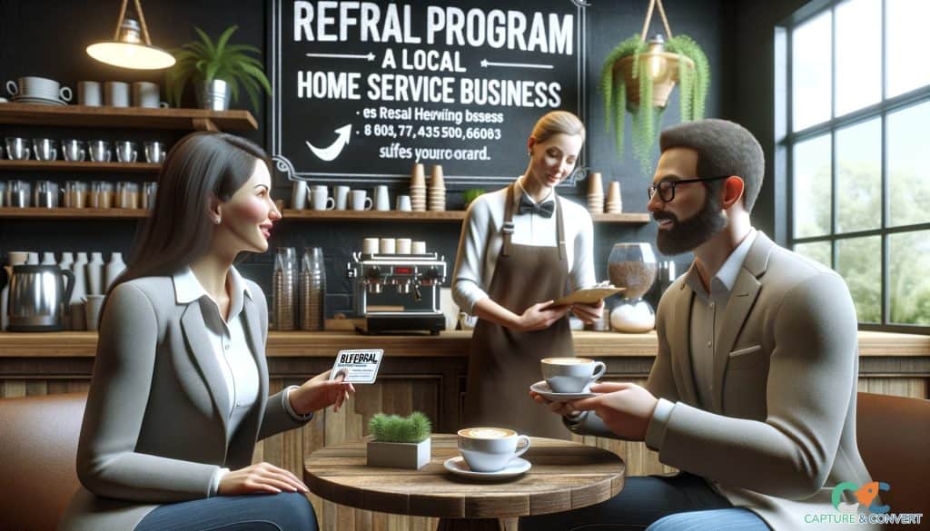 cafe conversation about local service referral