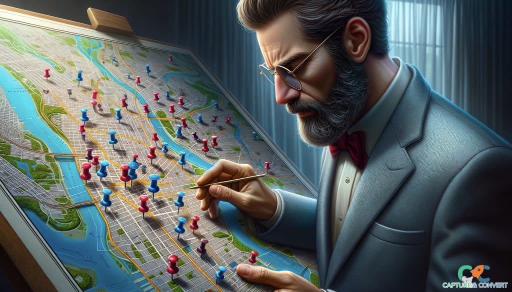 local business owner analyzing event map