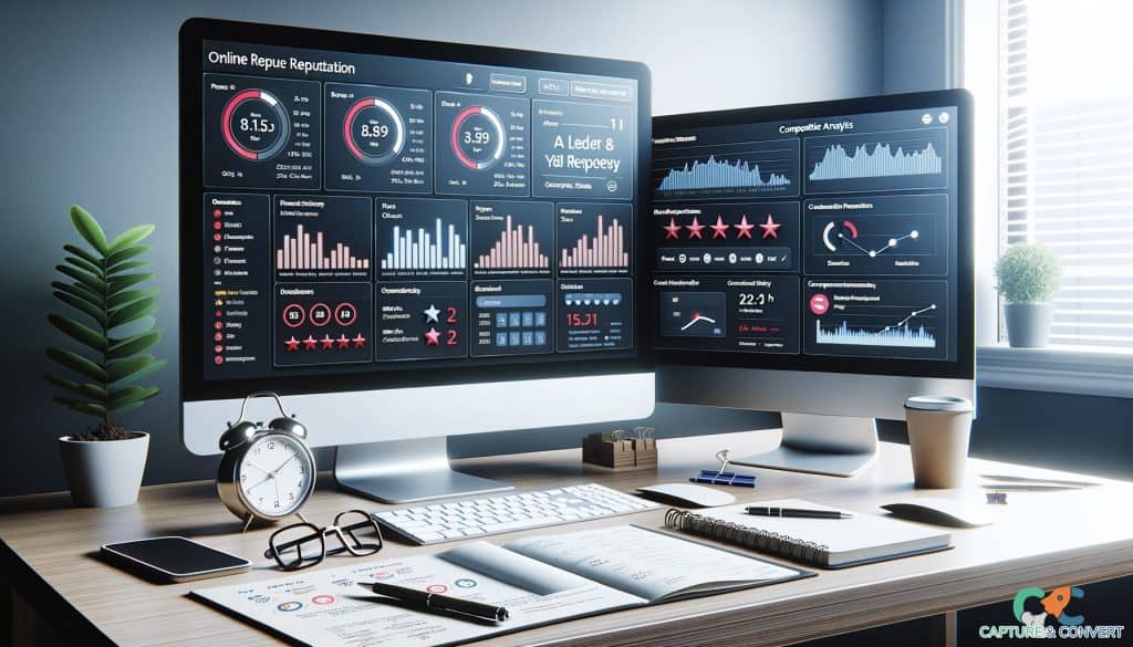 office with online reputation tool dashboard